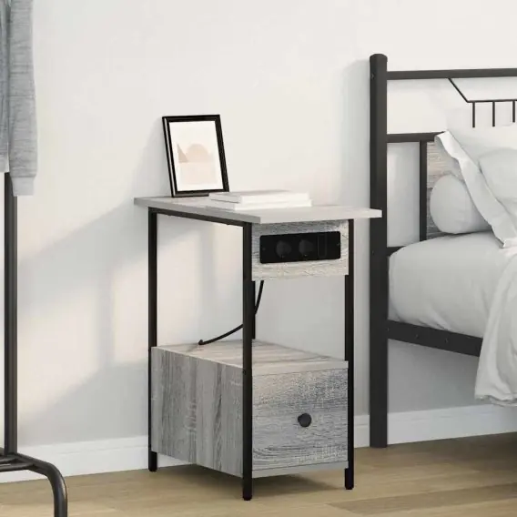 Oferta Szafka Nocna z szufladą Szary dąb sonoma 60 x 30 x 61 cm Lumarko! - Hurtownia wielobranżowa Lumarko